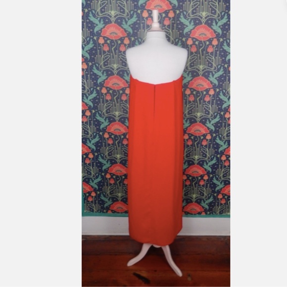 Antonio Melani Liz Damrich Radziwill Red Strapless Bow Chic Maxi Dress Cocktail - Picture 8 of 9